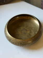Load image into Gallery viewer, Floral Etched Brass Bowl
