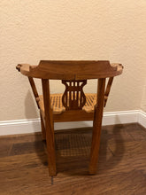 Load image into Gallery viewer, Antique Hand Carved Cane Lyre Petite Chair
