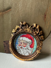 Load image into Gallery viewer, Framed Counter Cross Stitch Santa
