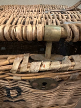 Load image into Gallery viewer, Antique Victorian Wicker Trunk With Skeleton Key
