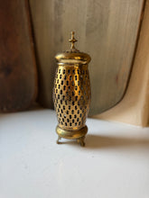 Load image into Gallery viewer, Vintage Brass Candle &amp; Incense Holder Lantern
