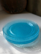Load image into Gallery viewer, Aqua Blown Glass Plate Set
