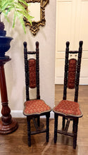 Load image into Gallery viewer, Antique Spanish Jacobean Hall Prayer Chairs
