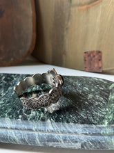 Load image into Gallery viewer, Silver Tone Cuff With Tiger's Eye Stone
