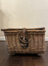 Load image into Gallery viewer, Antique Victorian Wicker Trunk With Skeleton Key
