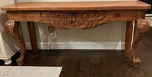 Load image into Gallery viewer, Ornately Carved Wooden Table
