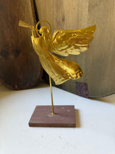 Load image into Gallery viewer, Gold Metal Angel On Stand

