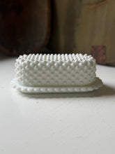 Load image into Gallery viewer, Fenton Milk Glass Hobnail Butter Dish
