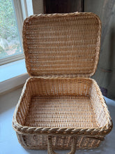 Load image into Gallery viewer, Vintage Wicker Suitcase
