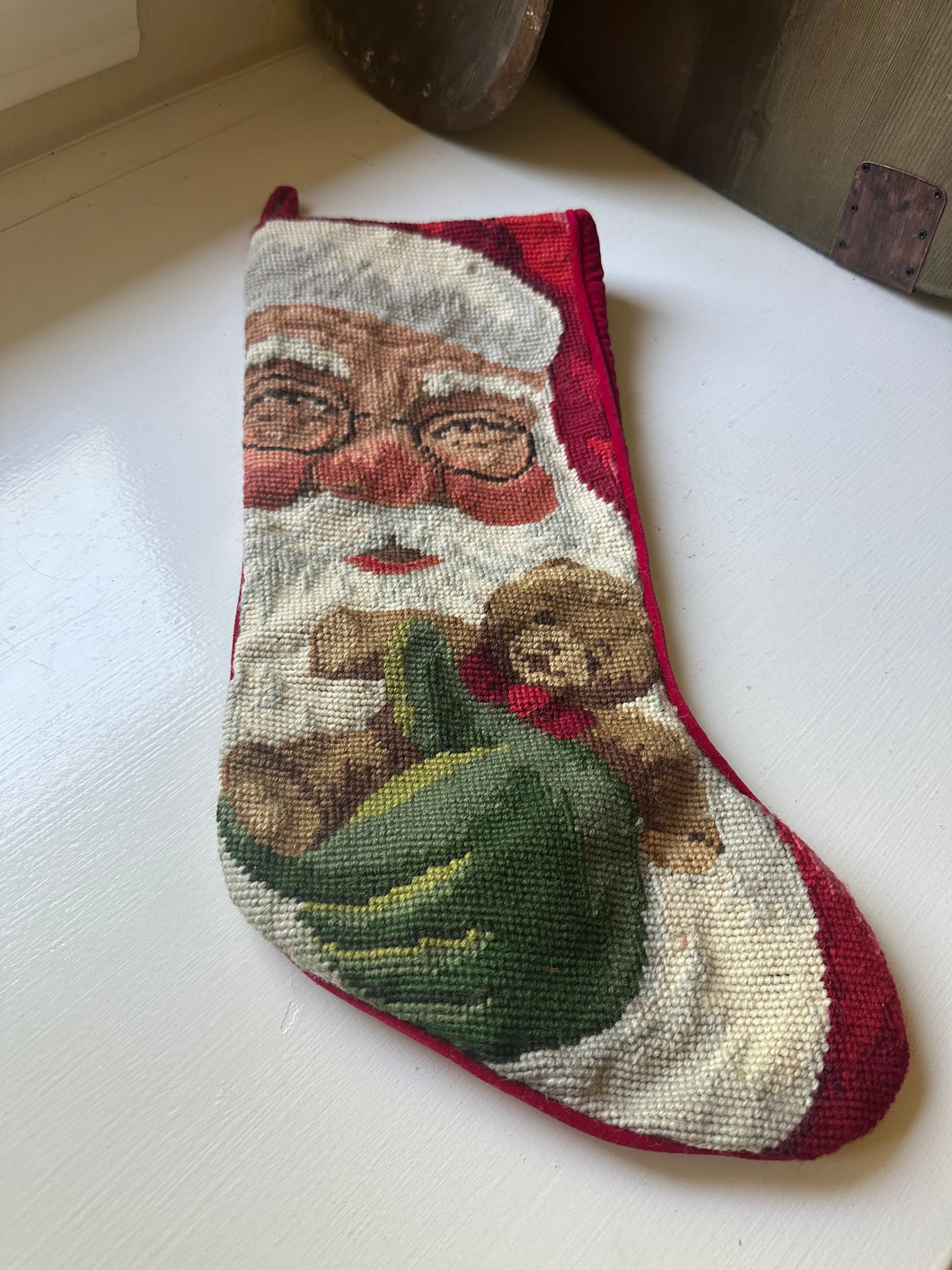 Santa Needlepoint Stocking