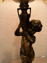 Load image into Gallery viewer, 1950s Cherub Putti Amphora Table Lamp
