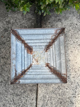 Load image into Gallery viewer, Large Rusted Zinc Square Riser
