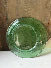 Load image into Gallery viewer, Green Blown Glass Plate Set
