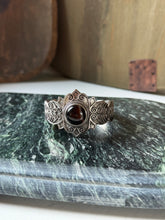 Load image into Gallery viewer, Silver Tone Cuff With Tiger's Eye Stone
