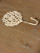 Load image into Gallery viewer, White Metal Rose Hook
