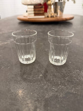 Load image into Gallery viewer, Vintage Pair of Ribbed Shot Glasses
