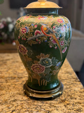 Load image into Gallery viewer, Vintage Hand Painted Chinoiserie Ginger Urn Table Lamp
