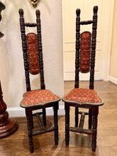 Load image into Gallery viewer, Antique Spanish Jacobean Hall Prayer Chairs
