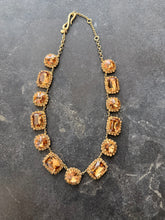 Load image into Gallery viewer, Ann Taylor Crystal Gold Toned Necklace
