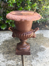 Load image into Gallery viewer, Tall Victorian Antique Cast Iron Urn
