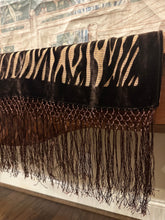 Load image into Gallery viewer, Chocolate Velvet Zebra Scarf
