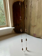 Load image into Gallery viewer, Long Bronze Crystal Beaded Necklace

