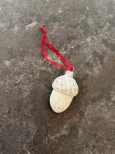 Load image into Gallery viewer, White Acorn Ornament
