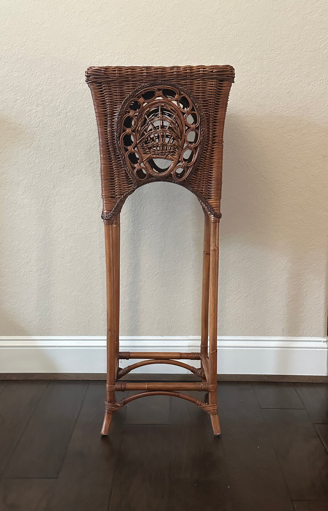 MCM Wicker & Bamboo Plant Stand