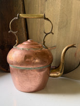 Load image into Gallery viewer, Antique Brass &amp; Copper Kettle
