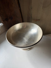 Load image into Gallery viewer, Silver Pewter Pedestal Bowl
