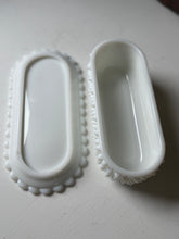 Load image into Gallery viewer, Fenton Milk Glass Hobnail Butter Dish
