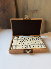 Load image into Gallery viewer, Vintage Double Six Travel Size Dominoes Set
