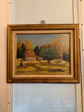 Load image into Gallery viewer, ‘Rustic Cabin In The Fall Woods’ Oil on Canvas

