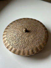 Load image into Gallery viewer, MCM Brass Embossed Round Dish w/ Lid

