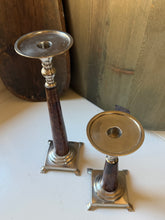 Load image into Gallery viewer, Pair of Vintage Metal Candle Stick Holders
