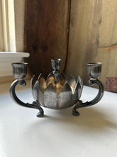 Load image into Gallery viewer, Vintage Leonard Silver Plated Lotus Candle Holder
