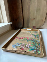 Load image into Gallery viewer, Reverse Painted Glass Floral Tray
