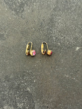 Load image into Gallery viewer, Vintage Germany Clip On Pink Sapphire Earrings
