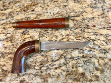 Load image into Gallery viewer, Indian Steel Dagger In Wooden Hand-Carved Scabbard
