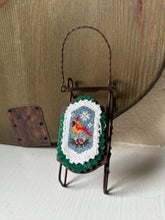 Load image into Gallery viewer, Counter Cross Stitch Cardinal on Sleigh
