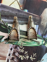 Load image into Gallery viewer, Silver Toned Half Loop Earrings
