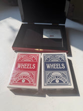 Load image into Gallery viewer, Vintage Piatnik Wheels Poker Cards in Case
