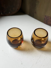 Load image into Gallery viewer, Amber Glass Votive Holder
