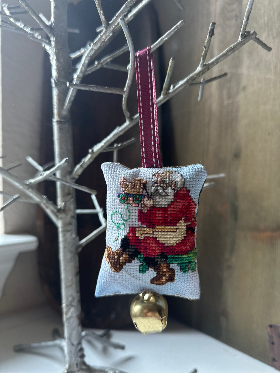 Counter Cross Stitch Toy Shop Santa