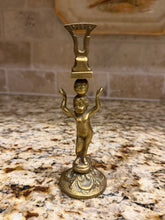 Load image into Gallery viewer, Antique Brass Cherub Card Holder

