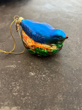 Load image into Gallery viewer, Hand Blown Thomas Pacconi Blue Bird Ornament
