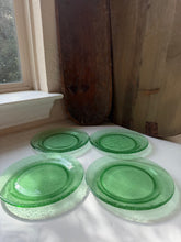 Load image into Gallery viewer, Green Blown Glass Plate Set
