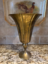 Load image into Gallery viewer, Vintage Fluted Brass Urn
