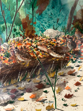 Load image into Gallery viewer, &#39;Bobwhite Quail On A Log&#39; Watercolor
