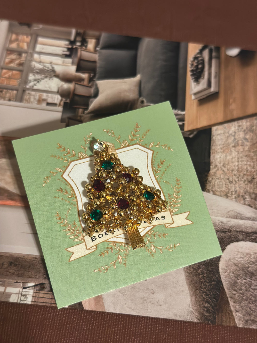 Vintage Christmas Tree Pin